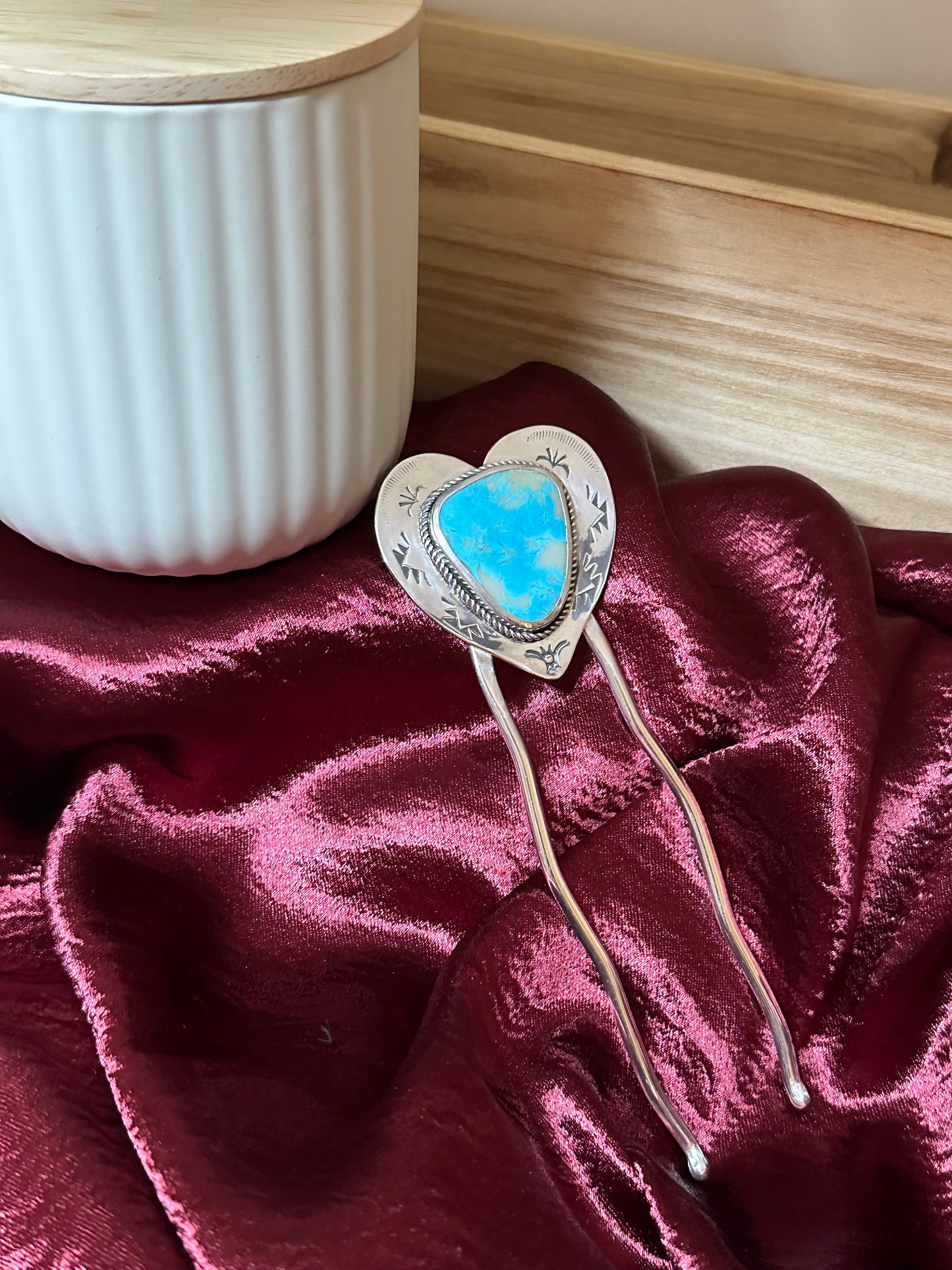 Sterling Silver Hairpin Turquoise