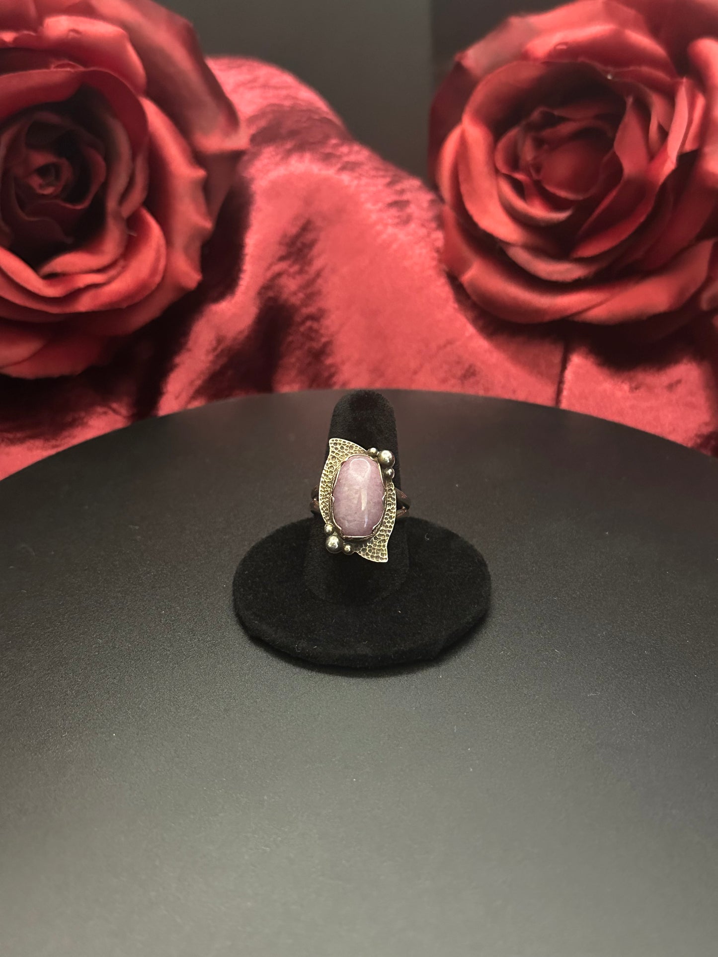 Sterling Silver Ring Swirly Petalite