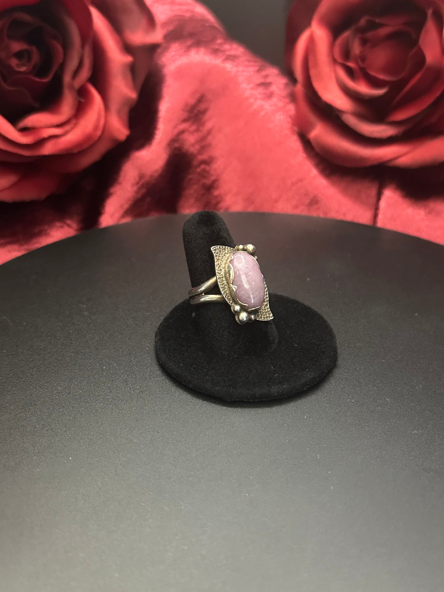 Sterling Silver Ring Swirly Petalite